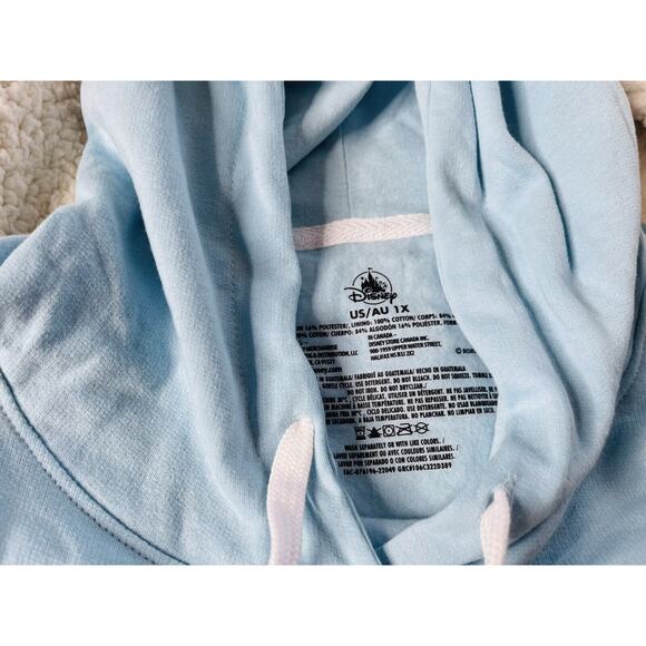 Women's Disney Magic Cropped Hoodie Sweater 1X Light Blue - Picture 3 of 9